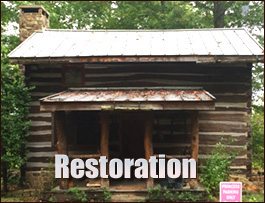 Historic Log Cabin Restoration  Marlboro County,  South Carolina